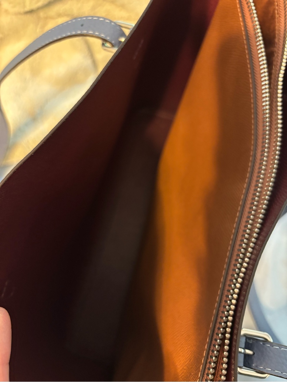 Coach Slate Blue Pebbled Leather Mollie Tote - EUC - Picture 8 of 9